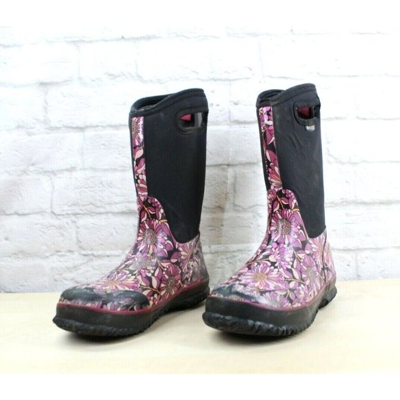 Bogs Classic Mumsie Floral Print Insulated Waterproof Rain Boots US 5 - Picture 2 of 9